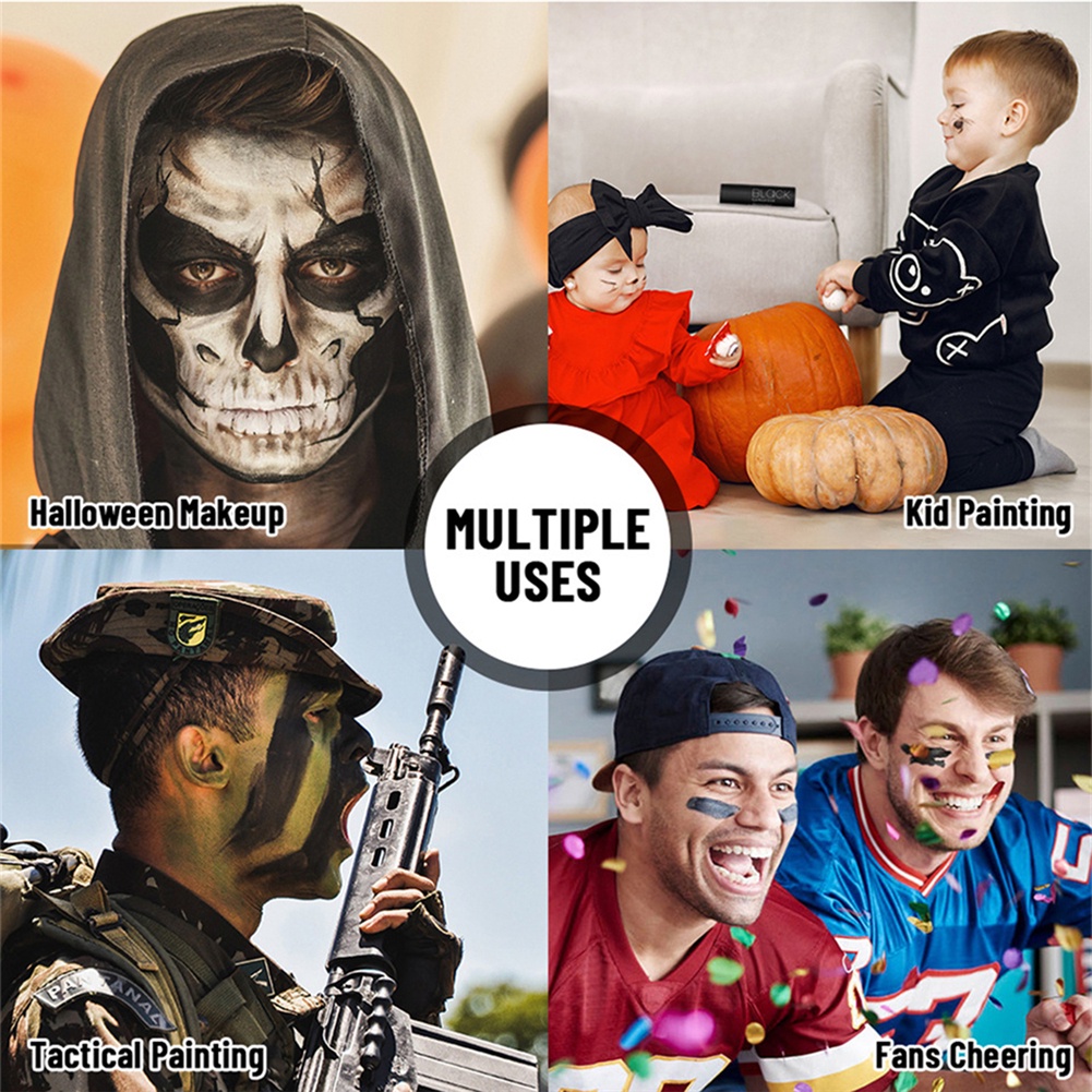 Son môi Halloween JULYSTAR tạo mặt đôi mắt và môi màu đen