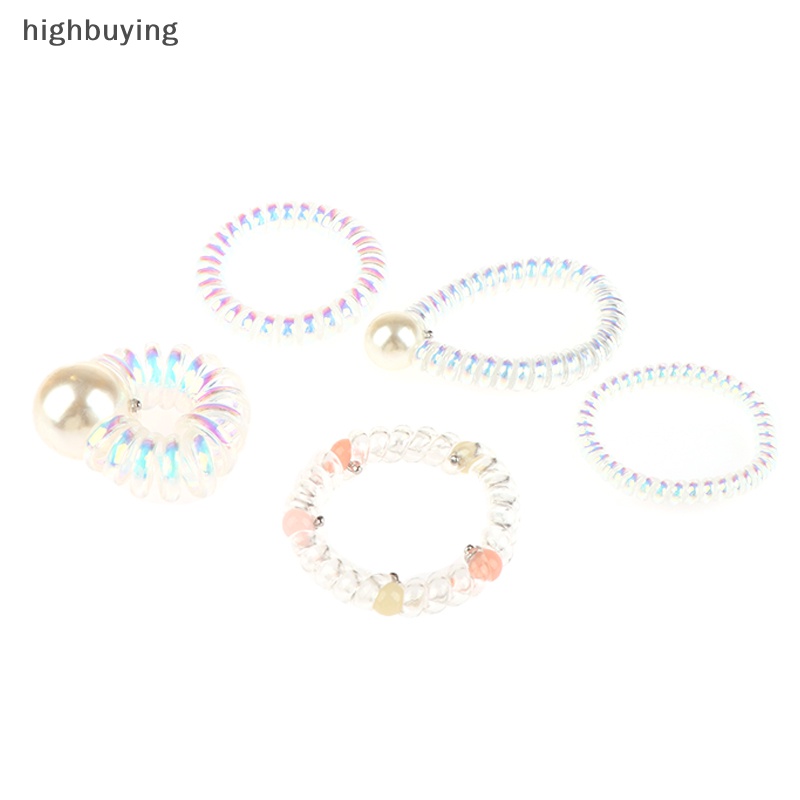 Set 2 Dây Buộc Tóc Đính Ngọc Trai Giả Xinh Xắn Cho Nữ