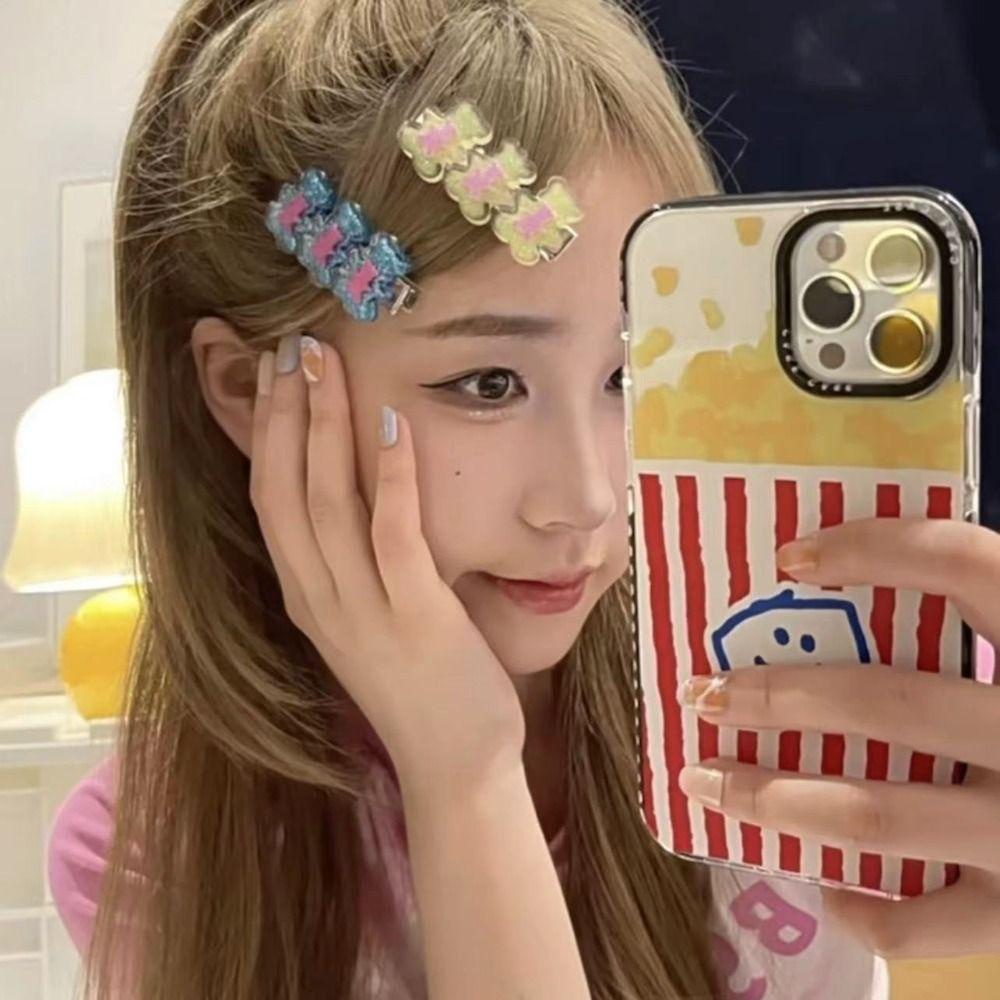 FORBETTER Kẹp Tóc Hình Ngôi Sao Hoạt Hình Nhiều Màu Phong Cách Harajuku Hàn Quốc Cho Nữ