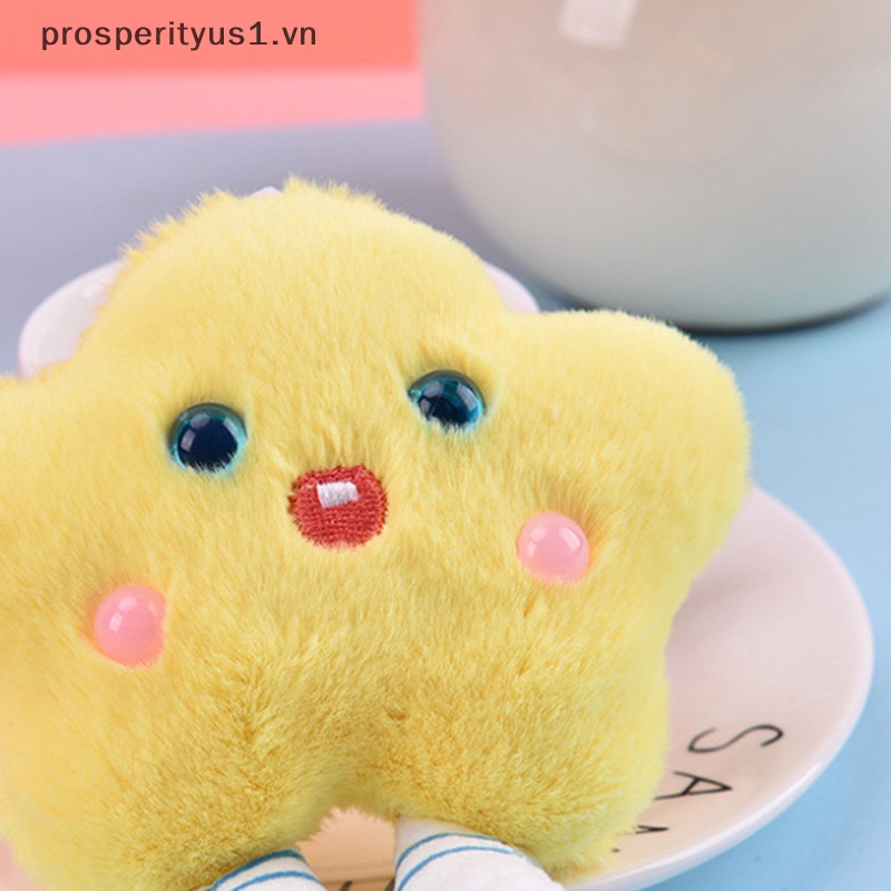 [prosperityus1] Móc Khóa Búp Bê Nhồi Bông Hình Đám Mây Mặt Cười Dễ Thương Sáng Tạo