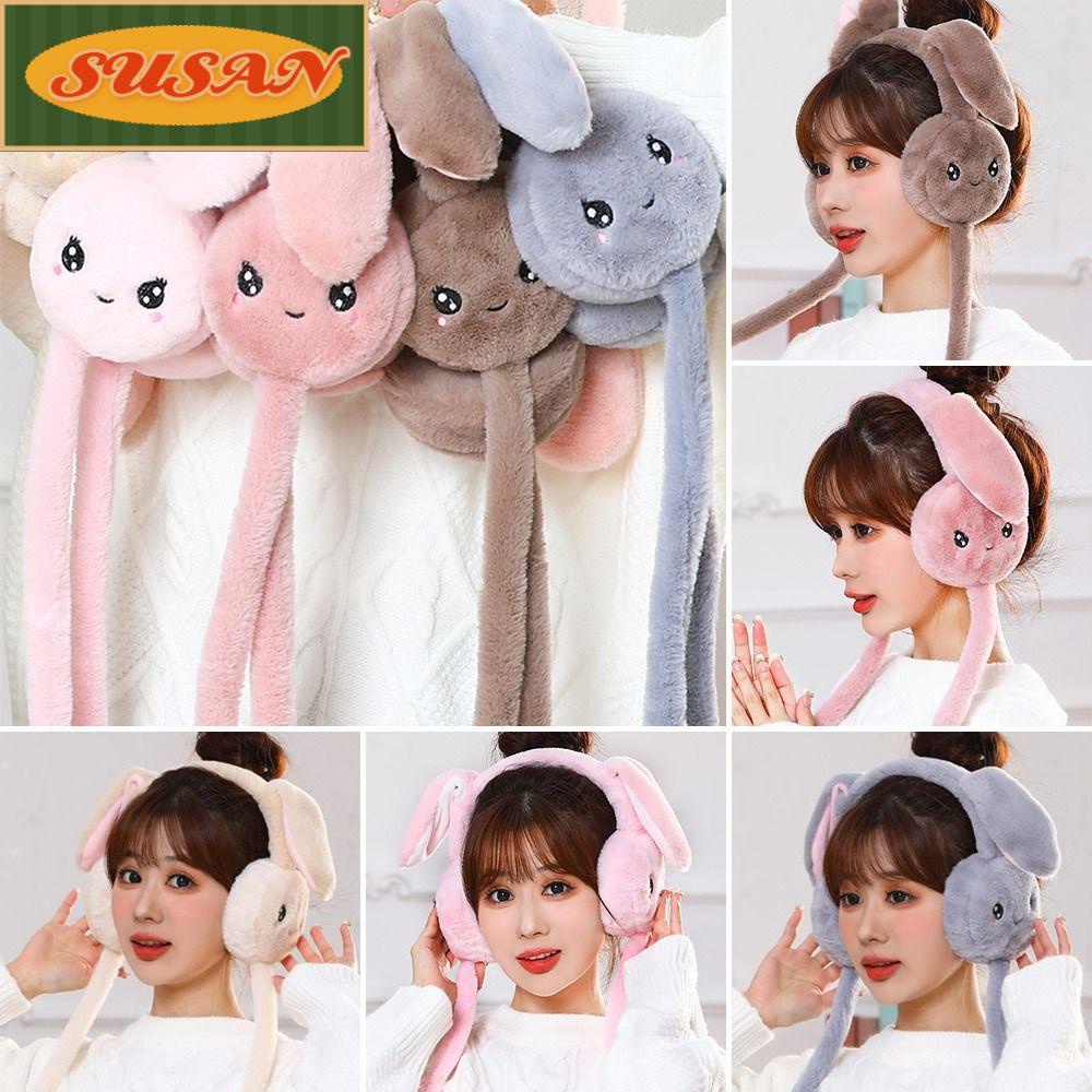 Susans Chụp Tai Thỏ Bông Chuyển Động Chắn Gió Vui Nhộn Làm Quà Tặng Mùa Đông Cho Người Lớn Và Trẻ Em
