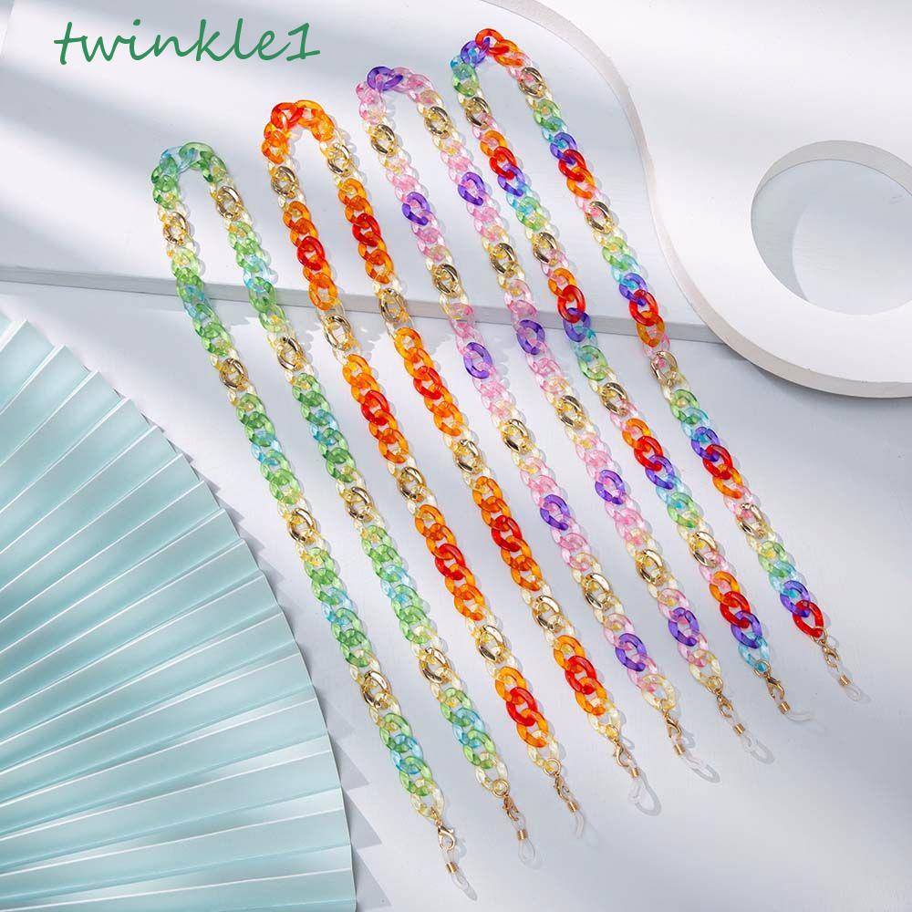 Dây Xích Acrylic Màu Cầu Vồng Giữ Mắt Kính Chống Thất Lạc Thời Trang Cho Nữ
