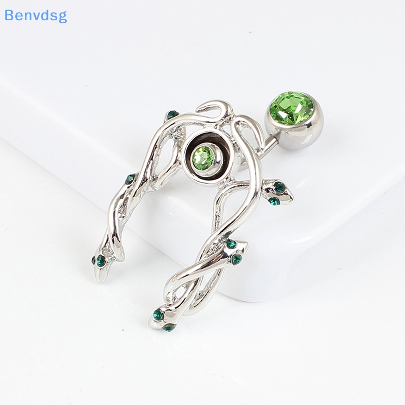 Benvdsg &gt; Khuyên Rốn Bằng Thép Không Gỉ Hình Rắn Đính Đá Xanh Lá Sáng Tạo Không Gây Dị Ứng Cho Nữ