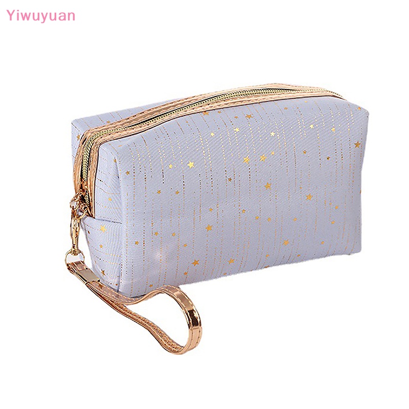 < Yiwuyuan > Túi Đựng Mỹ Phẩm / Đồ Trang Điểm Họa Tiết Ngôi Sao Lấp Lánh Mới Cho Nữ