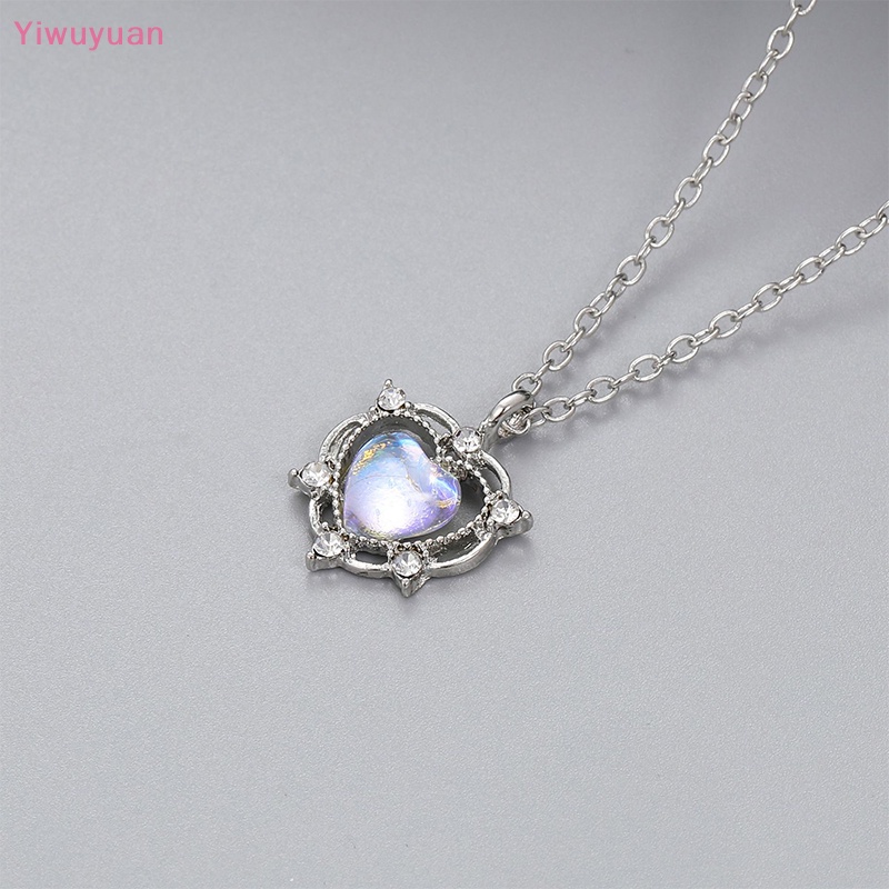 Vòng cổ Y2K Mặt Trái Tim Đính Đá Zircon Phong Cách Punk Mới