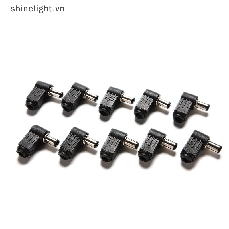 Set 10 Đầu Nối Nguồn Điện DC 2.1x5.5mm 2.1mm Chuyên Dụng Đen