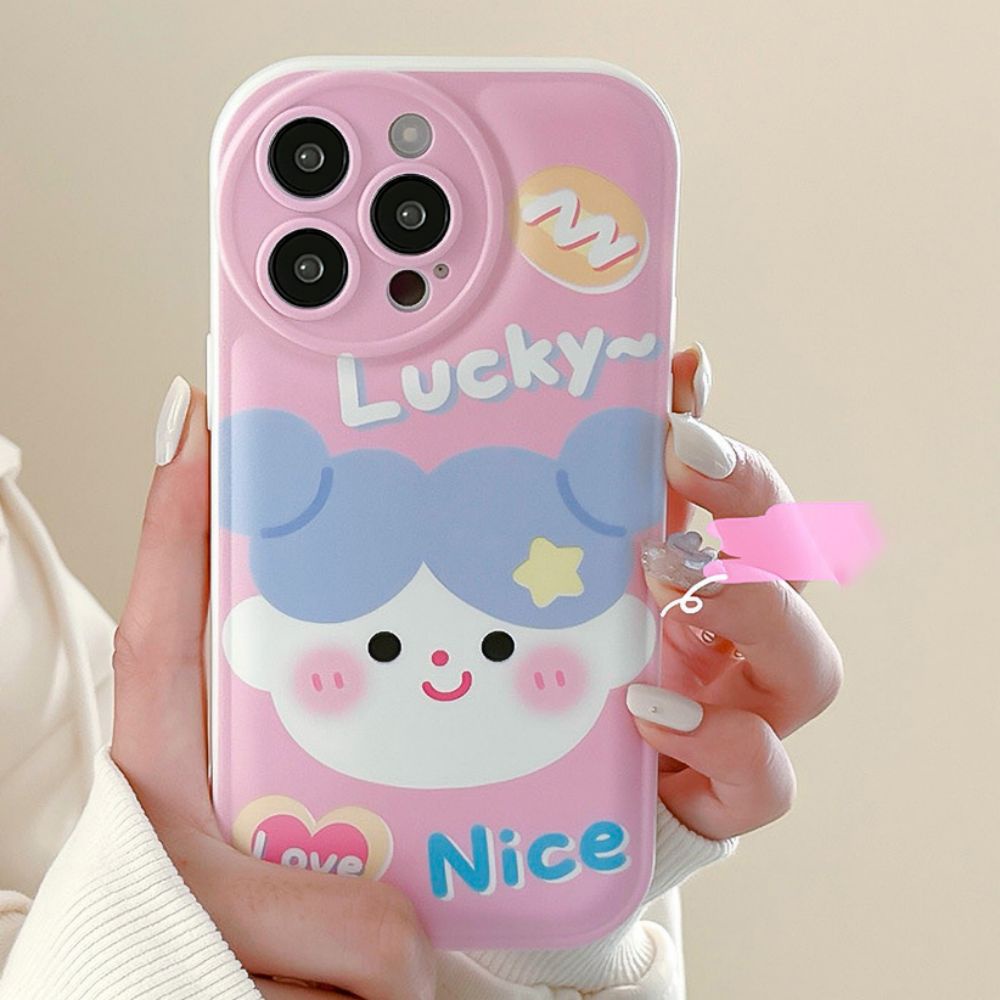 Ốp Điện Thoại TPU Mềm Có Túi Khí Chống Sốc In Hình Bé Gái Dễ Thương Cho IPhone 11 14 13 12 Pro Max