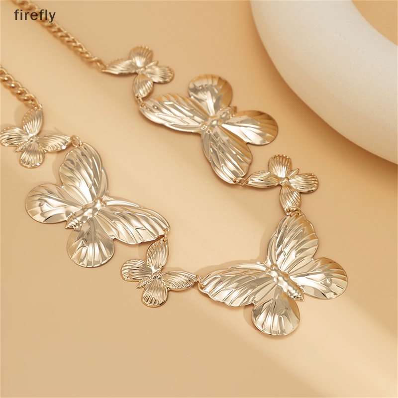 Dây Xích Đeo Thắt Lưng Bằng Kim Loại Hình Bướm Phong Cách Punk Đơn Giản Cho Nữ