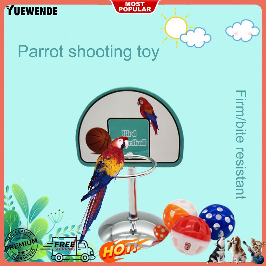 1 Bộ Đồ Chơi Bóng Rổ Đế Tròn Có Chuông Cho Chim Vẹt
