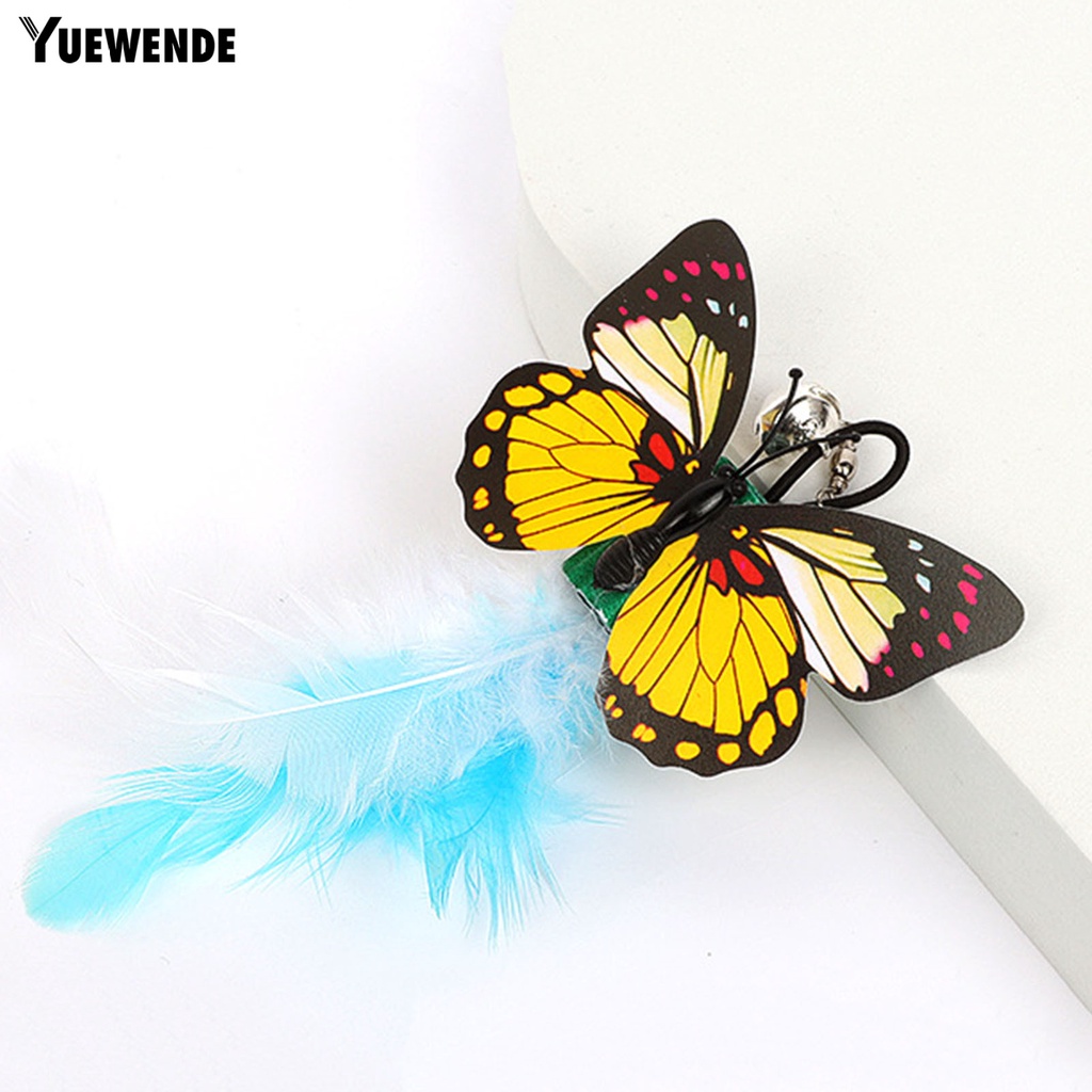 Đồ Chơi Tương Tác Giải Tỏa Căng Thẳng Hình Bướm Gắn Lông Vũ Cho Mèo Cưng