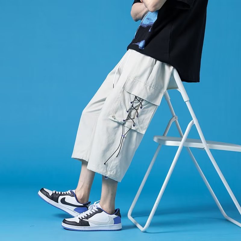 Quần Short Dáng Rộng Cỡ Lớn Phối Dây Rút Thời Trang Trẻ Trung