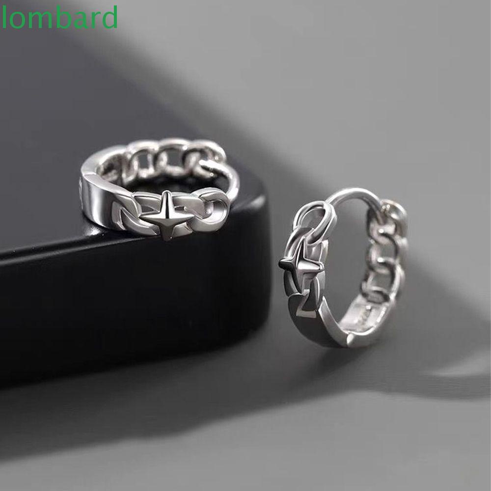 Đôi Khuyên Tai Vòng Tròn Ngôi Sao Thiết Kế Ấn Tượng