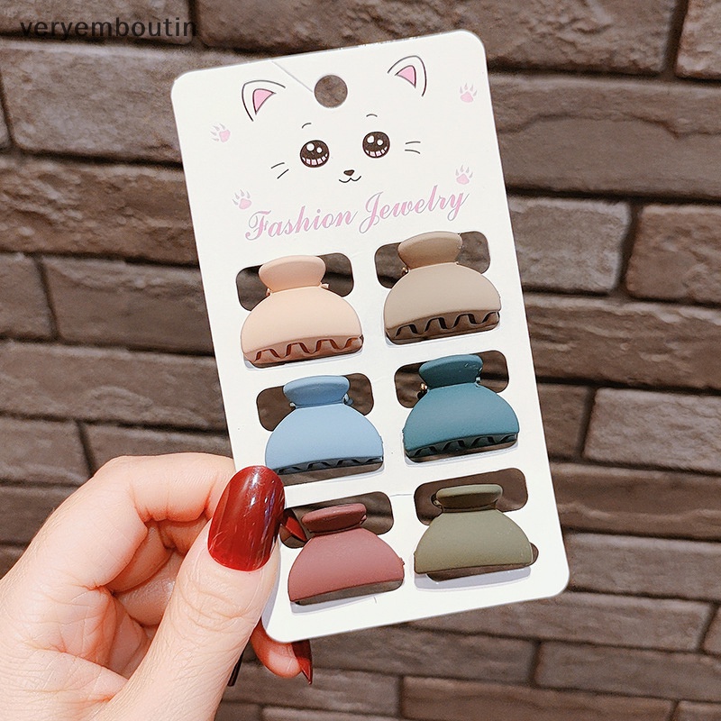 Set 6 Kẹp Tóc Càng Cua Họa Tiết Da Báo Phong Cách Vintage Thời Trang Cho Nữ