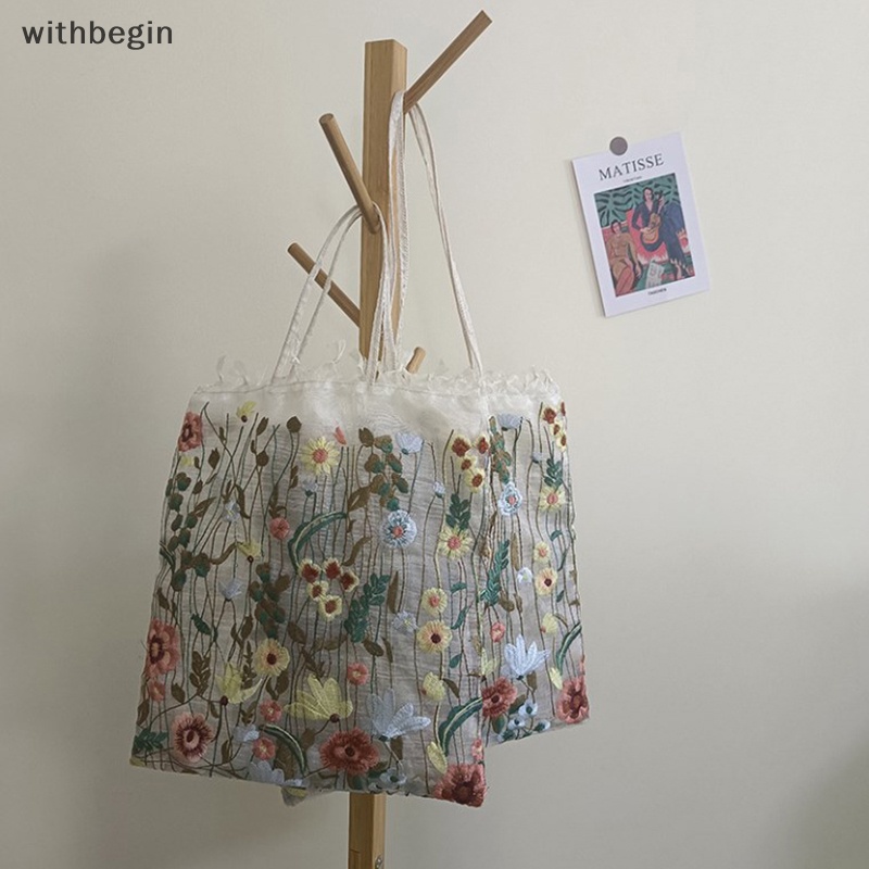 Túi Xách Đeo Vai Trong Suốt Trang Trí Hoa Thời Trang Mùa Hè Lãng Mạn Cho Nữ