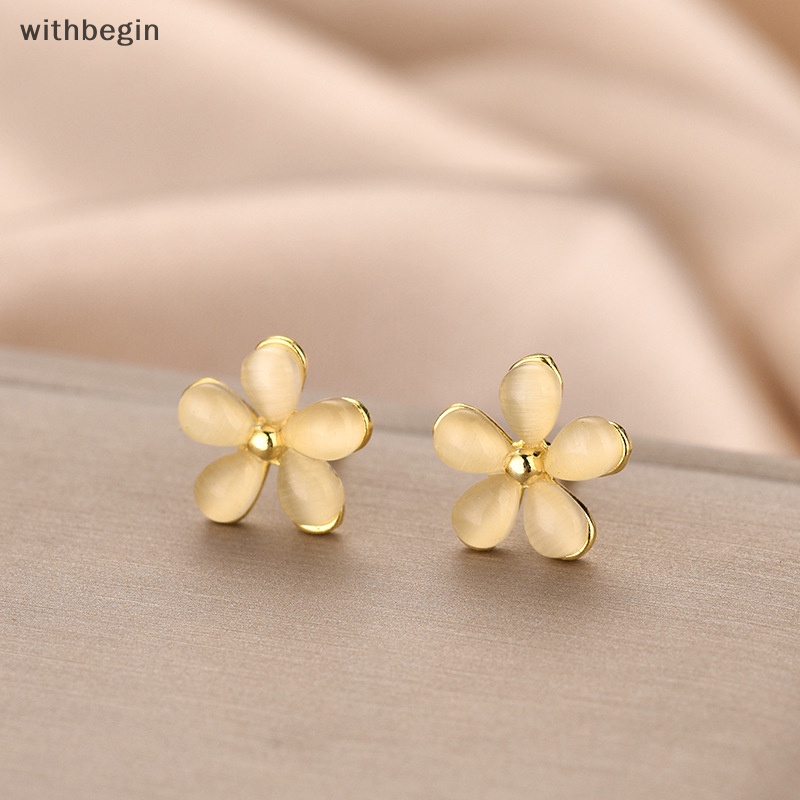 1 Đôi Khuyên Tai Dạng Xoắn Ốc Hình Hoa Đính Đá Opal Cho Nữ