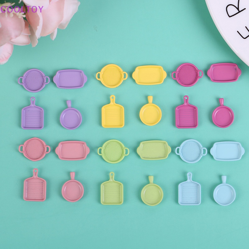 Set 4 Đĩa Mini Tỉ Lệ 1 / 12 Dùng Để Trang Trí Nhà Búp Bê