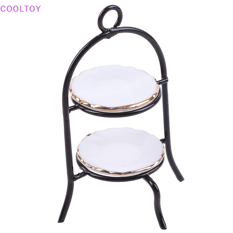 Mô Hình Đĩa Bánh Kèm Giá Đỡ Trang Trí Nhà Búp Bê Tỉ Lệ 1 / 12