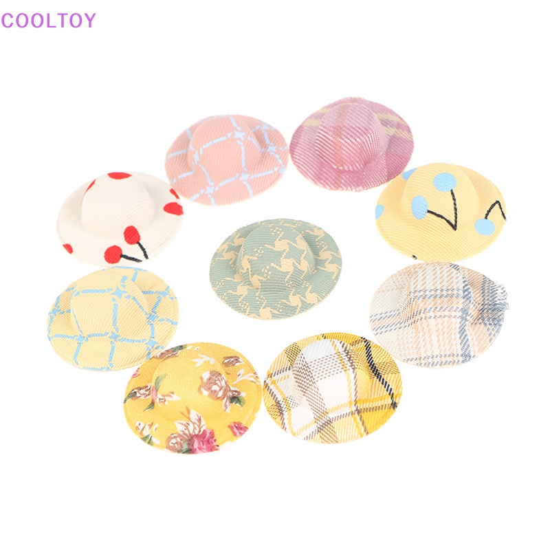 1 Mũ Chống Nắng 1: 12 In Họa Tiết Hoạt Hình Sáng Tạo Trang Trí Nhà Búp Bê