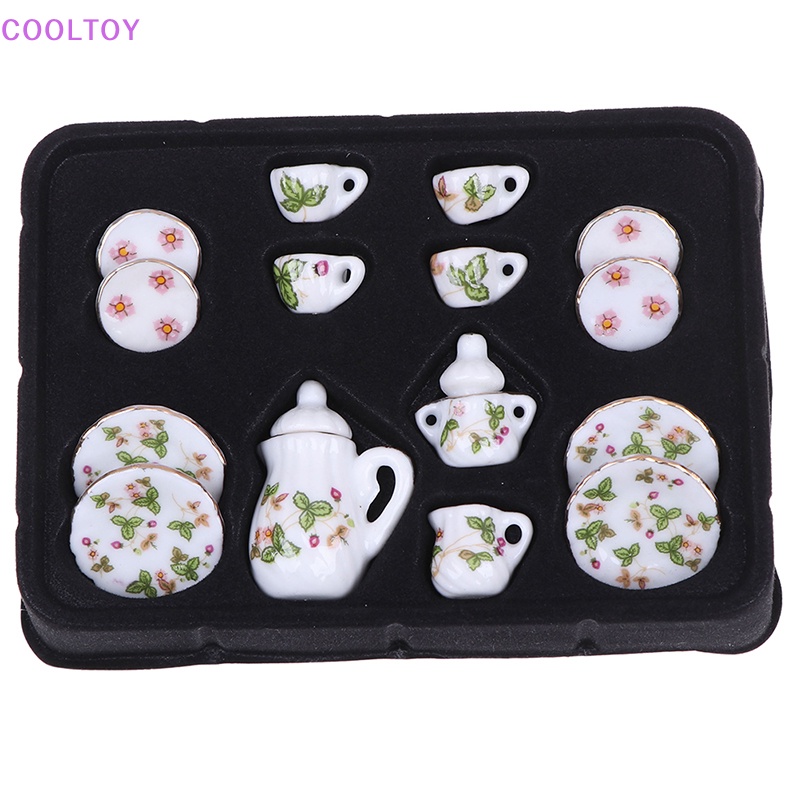 Bộ 15 Ấm Tách Uống Trà Mini Tỉ Lệ 1: 12 Xinh Xắn