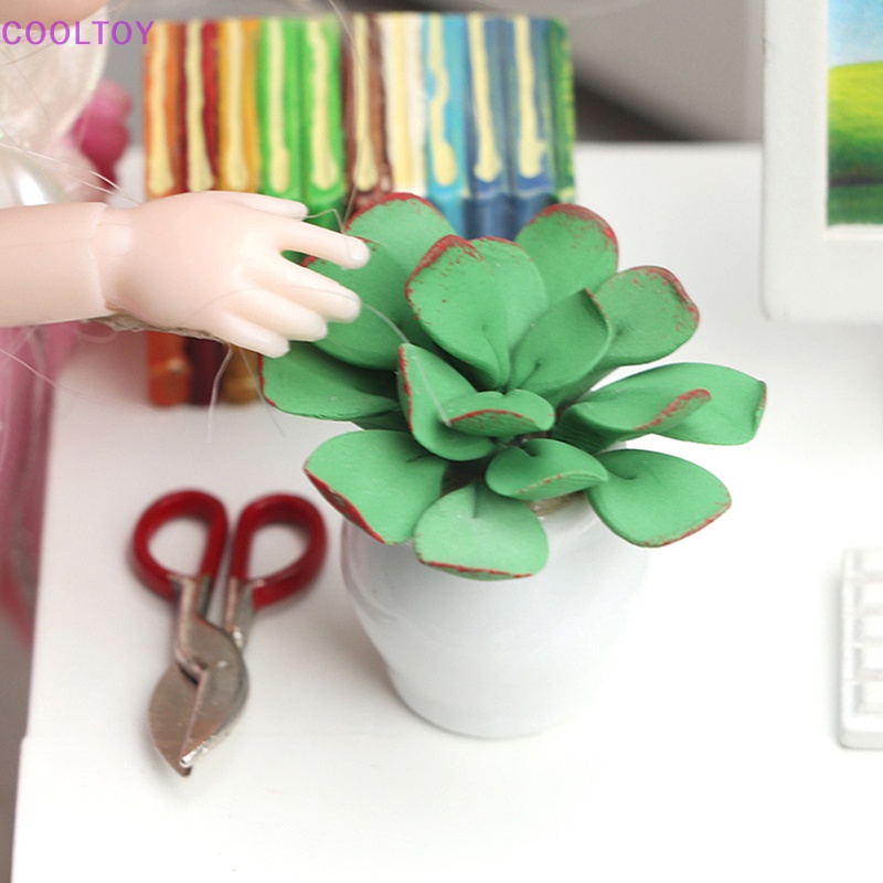 Cooltoy Mô Hình Chậu Cây Xanh Trang Trí Nhà Búp Bê Tỉ Lệ 1: 12