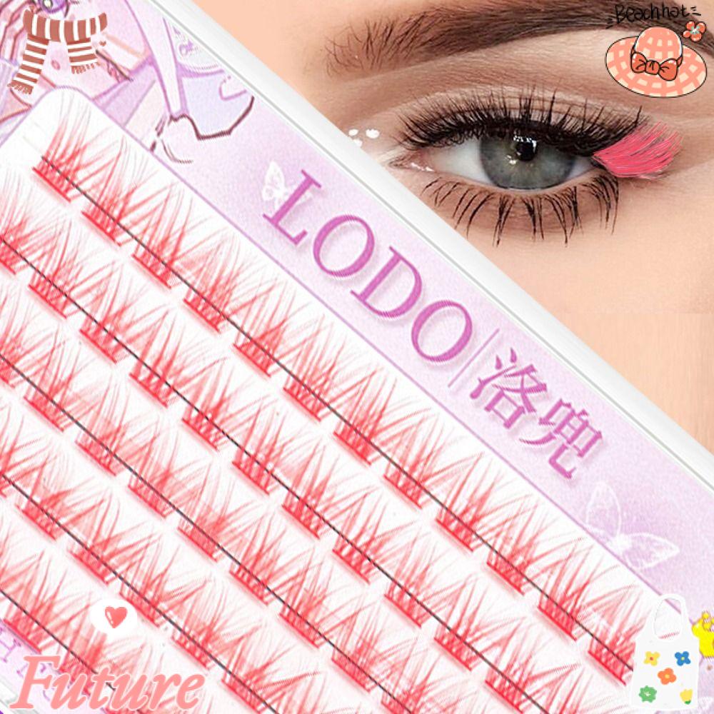 Hộp 60 Cụm Lông Mi Giả Cong Dày Tự Nhiên Nhiều Màu Sắc