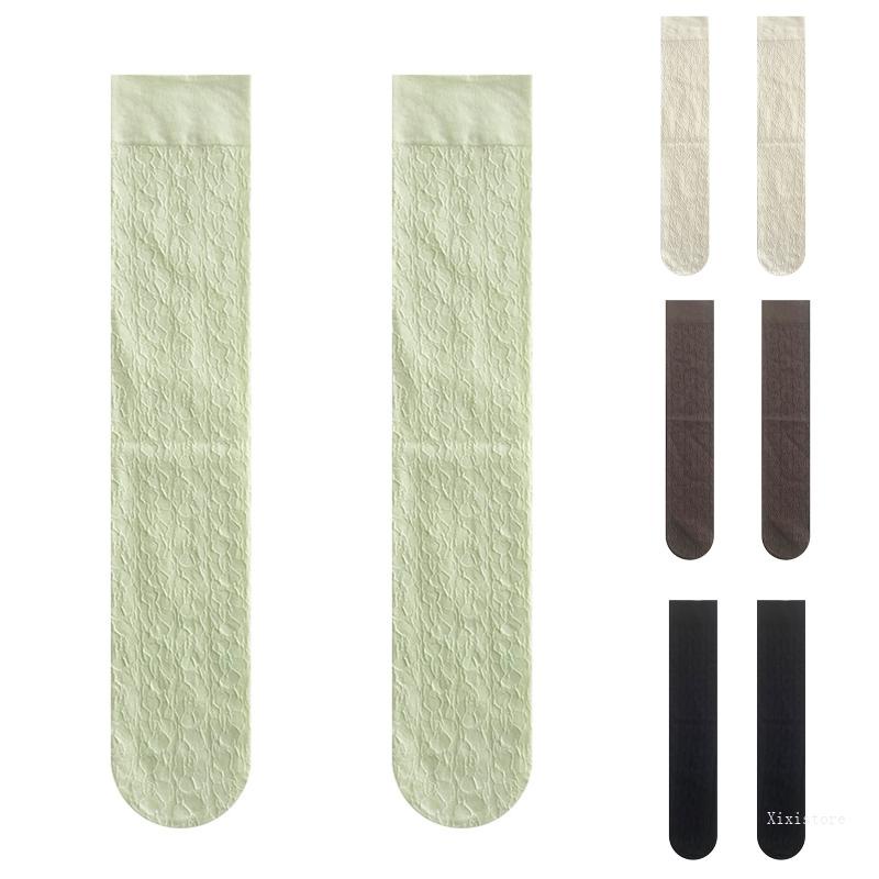 Xixi Vớ Nhung Họa Tiết Hoa 3D Gợn Sóng Phong Cách Nhật Bản Lolita Dành Cho Nữ