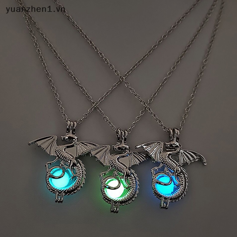 Vòng cổ Hợp Kim Mặt Hình Rồng Phát Sáng Trong Bóng Tối Phong Cách Vintage