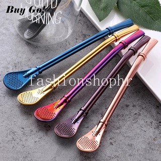 Ống Hút Lọc Trà Bằng Thép Không Gỉ 304 Nhiều Màu Có Thể Tái Sử Dụng