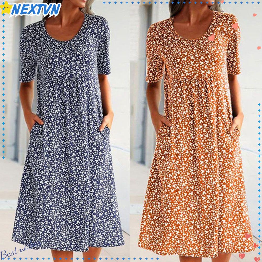 Đầm Midi Plus Size Thời Trang Mùa Hè Cho Nữ