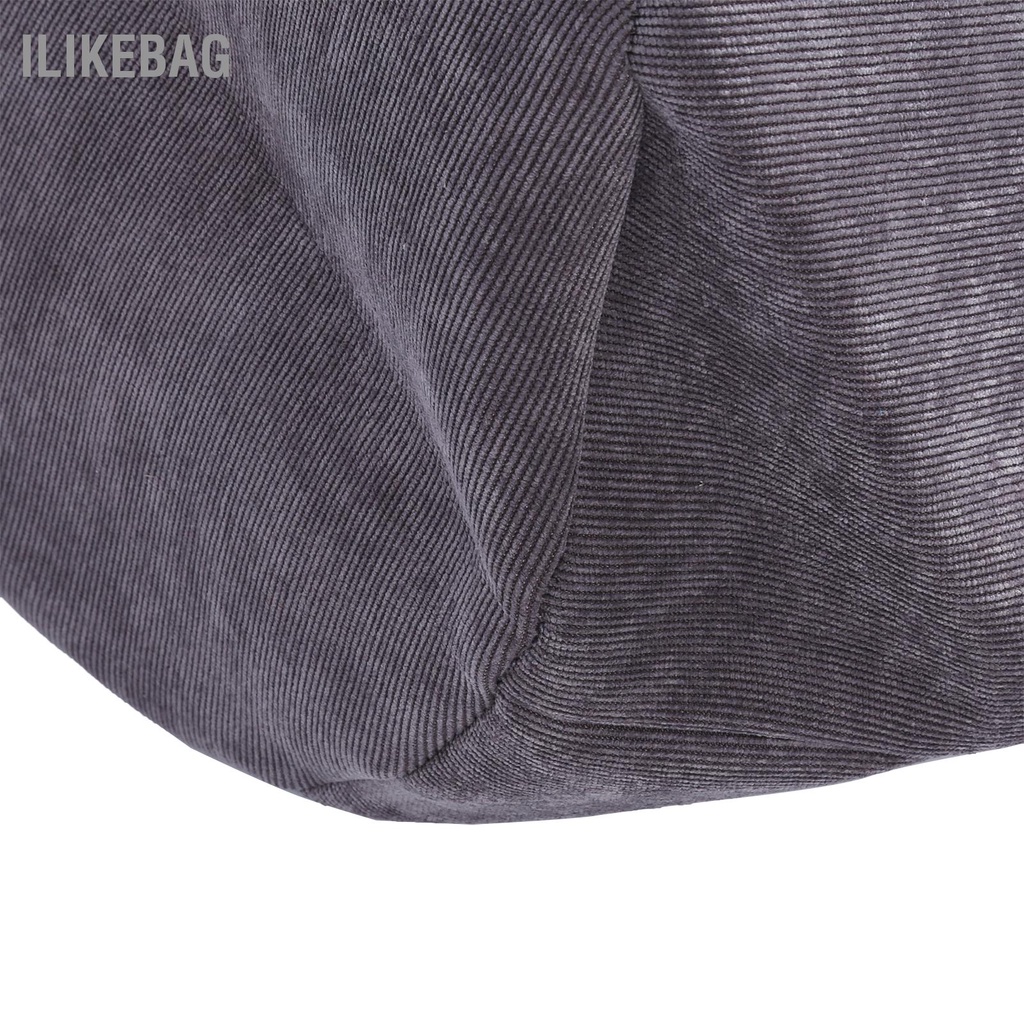 Ilikebag Nâu Túi Đựng Vải Cotton Tay Cầm Dài Giỏ Đồ Di Động Hộ Gia Đình