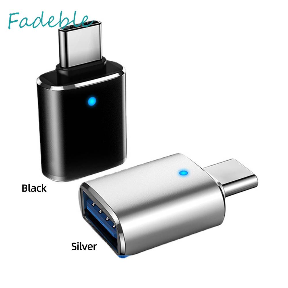 Bộ Chuyển Đổi Sạc Nhanh Type-C Sang USB OTG 3A Có Đèn LED Báo Hiệu