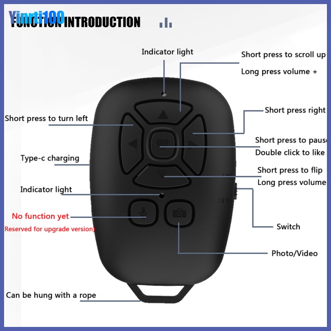 Bộ Điều Khiển Chụp Ảnh Selfie Kết Nối Bluetooth Cho Điện Thoại