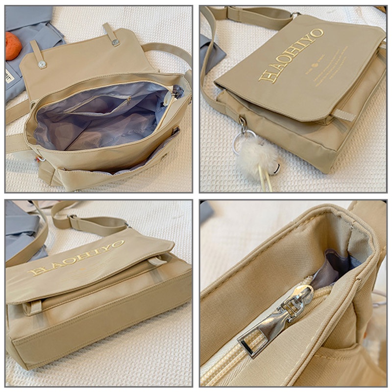 Túi Xách Canvas In Chữ Thời Trang Nữ Tính