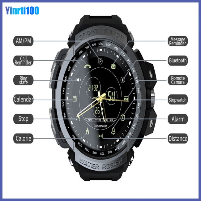 Đồng Hồ Thông Minh Yinrti MK28 Chống Nước Theo Dõi Sức Khỏe 12 Tháng Kết Nối Bluetooth