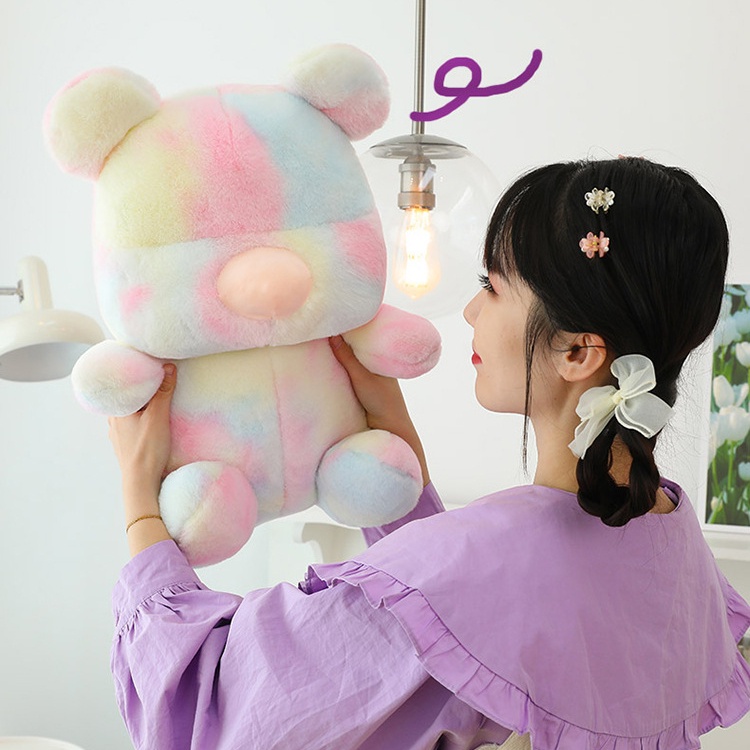 Gấu Bông Nhuộm Màu Kiểu Hoạt Hình Dễ Thương Dùng Làm Quà Tặng Sinh Nhật Cho Bạn Gái