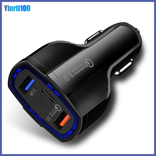 Tẩu Sạc Nhanh Yinrti Cổng PD 35W 3 Cổng USB Type C 3.0 Cho Apple iPad + iPhone