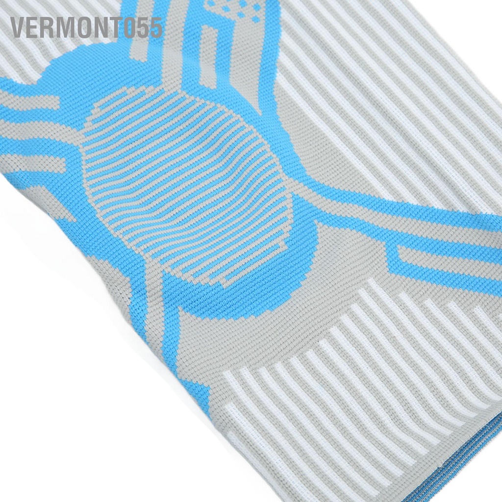 Vermont055 1 Nẹp Đầu Gối Thể Thao Miếng Lót Nylon Đan Lò Xo Silicone Bảo Vệ Hỗ Trợ Màu Xanh Cho Bóng Rổ Chạy