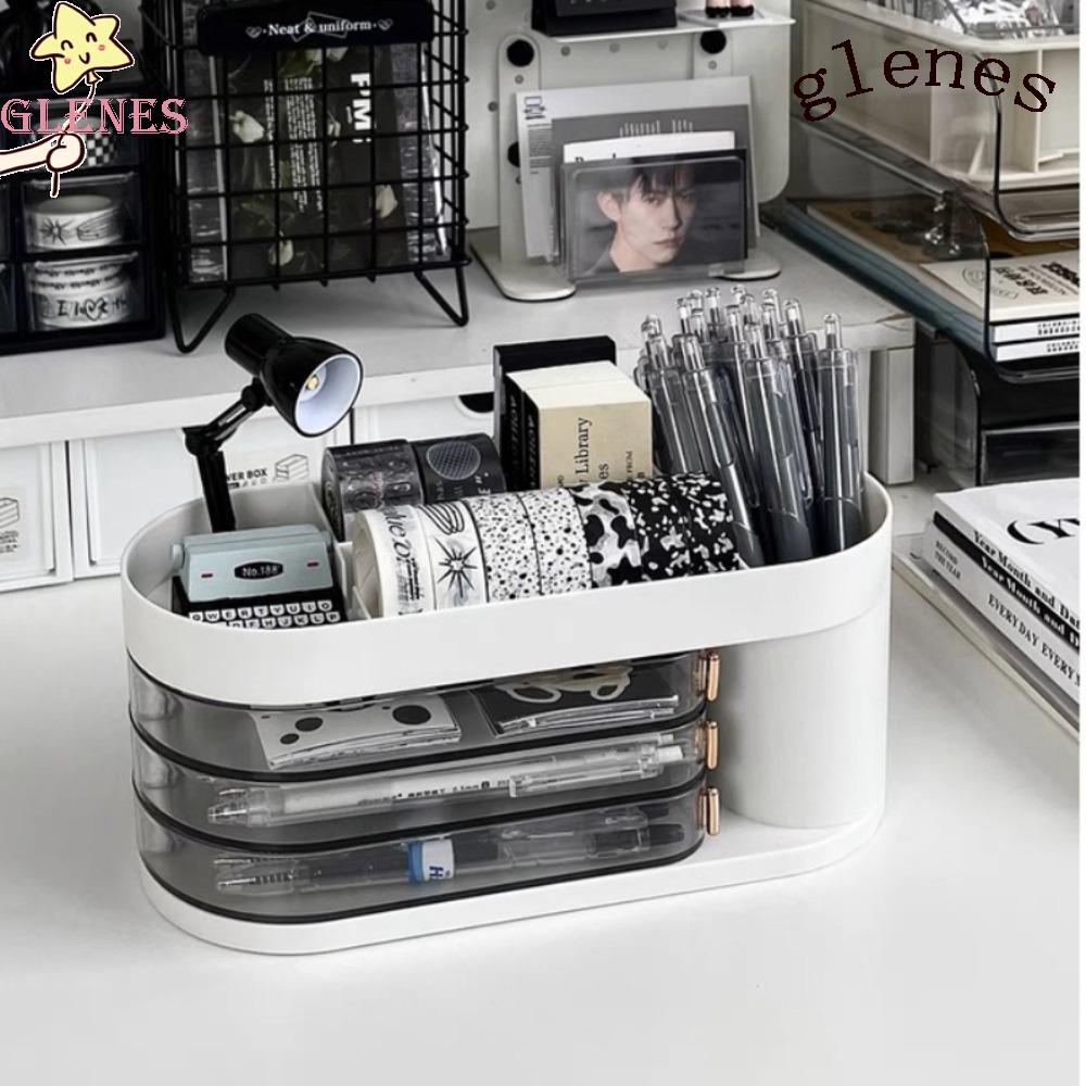 Ống Đựng Bút Bằng Nhựa Trong Suốt Gắn Tường Đa Năng Tiện Dụng