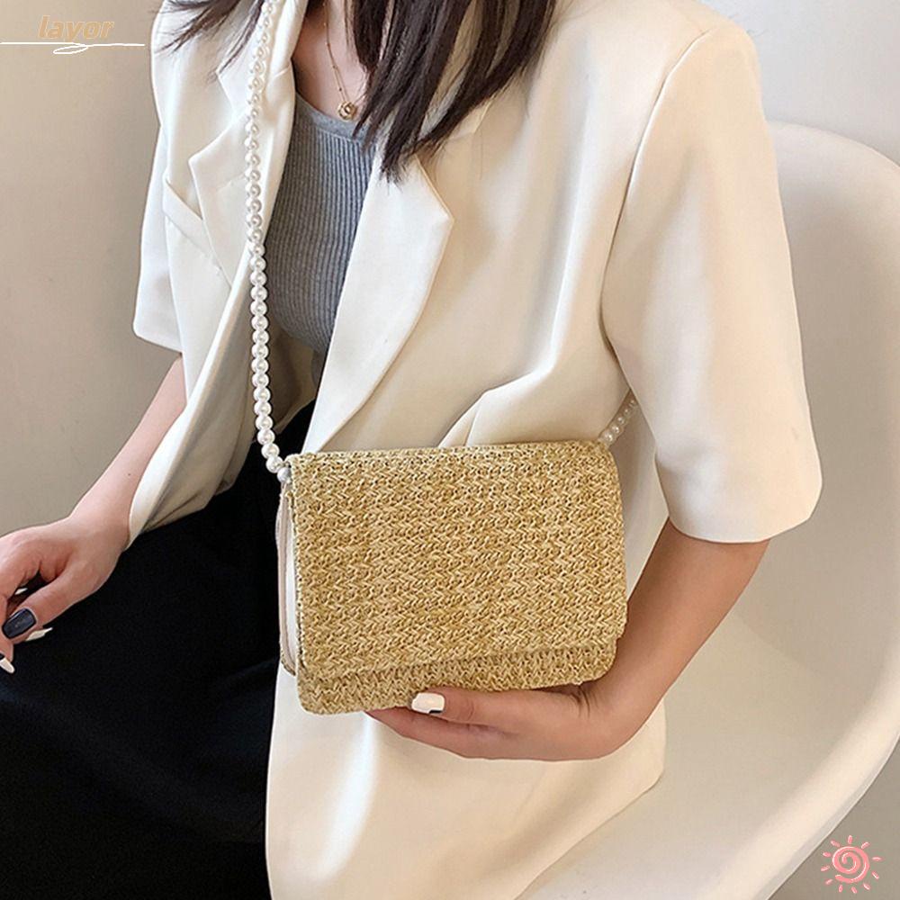 Túi Đeo Vai Màu Trơn Phối Dây Xích Thời Trang