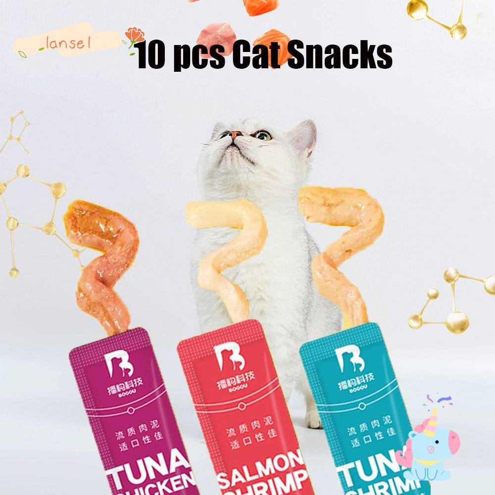 Set 10 Dụng Cụ Đựng Thức Ăn Vặt Cho Mèo Cưng Tiện Dụng