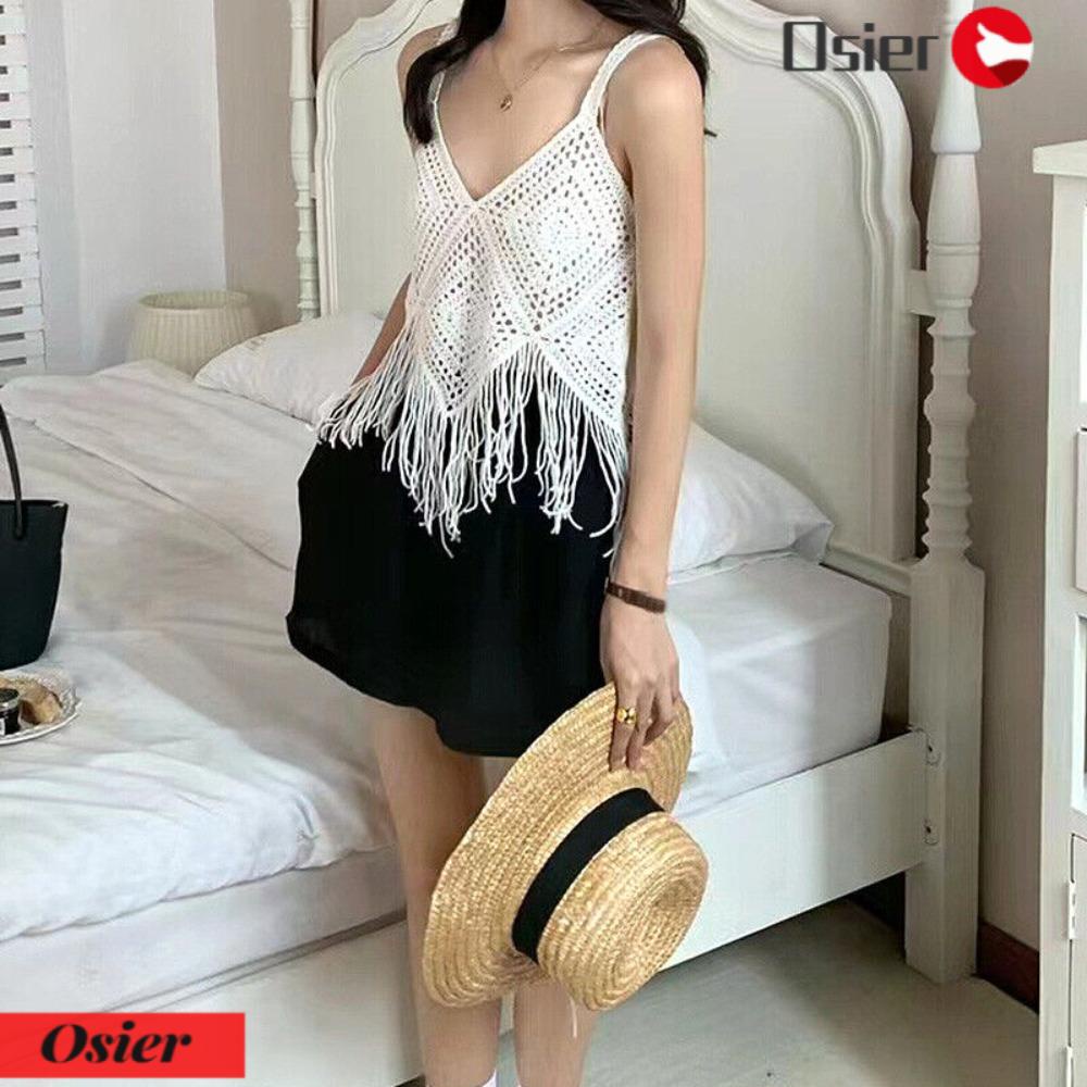Áo Croptop Chất Liệu Cotton Phối Tua Rua Thời Trang Mùa Hè 1