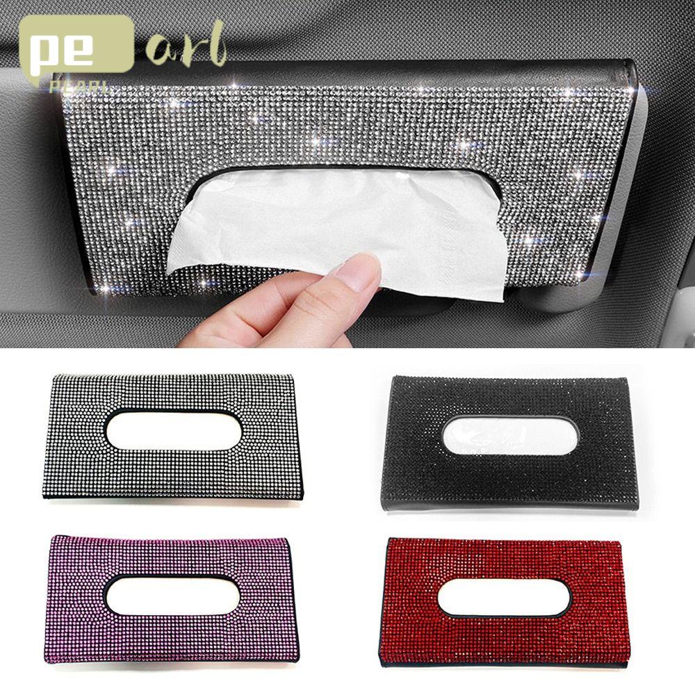 .Hộp Đựng Khăn Giấy Bằng Da PU Lấp Lánh Cho Xe Hơi|Hộp Đựng Khăn Giấy Tiện Lợi Chất Lượng