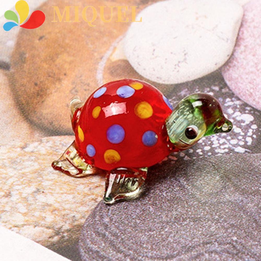 Tượng Rùa Mini Bằng Kính Màu Sắc Tươi Sáng Dùng Trang Trí Nhà Cửa