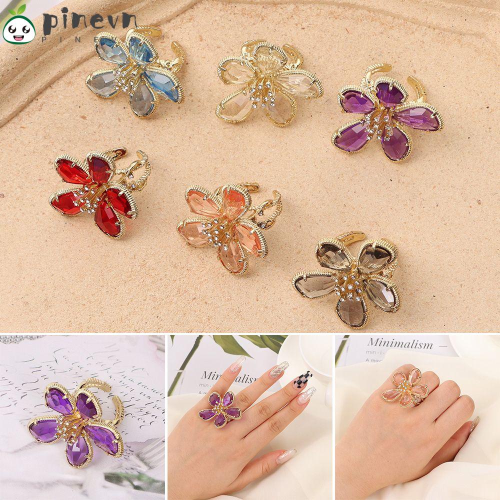 Quả Thông Lớn Họa Tiết Hoa Xinh Xắn Trang Trí Nội Thất|Nhẫn Thời Trang Thiết Kế Độc Đáo Cho Nữ