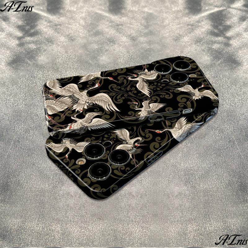 Ốp Điện Thoại Chống Sốc Bảo Vệ Toàn Diện In Họa Tiết Chim Hạc 136In Đơn Giản Cho Iphone 1211 Max 14 Pro 78