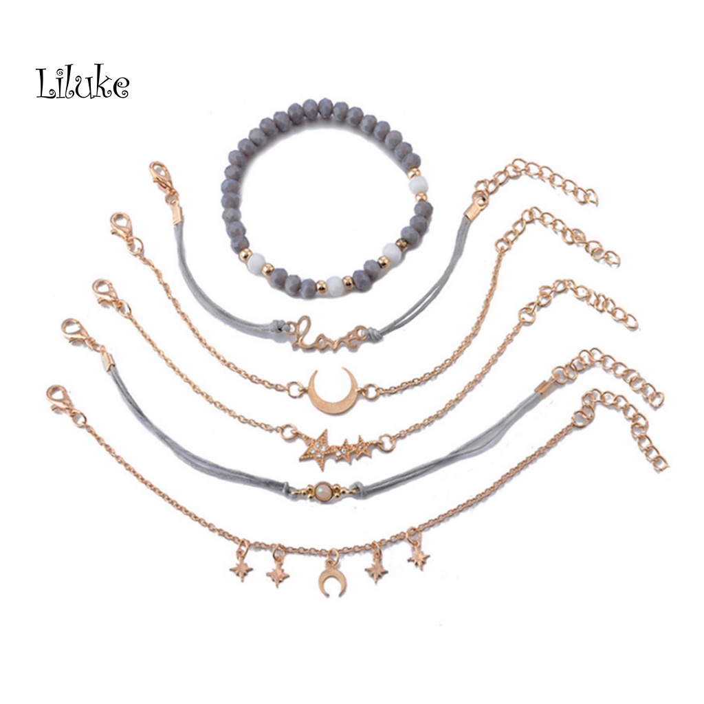 1 Bộ Vòng Đeo Tay Hợp Kim Chống Mòn Không Phai Màu Thời Trang Cho Nữ