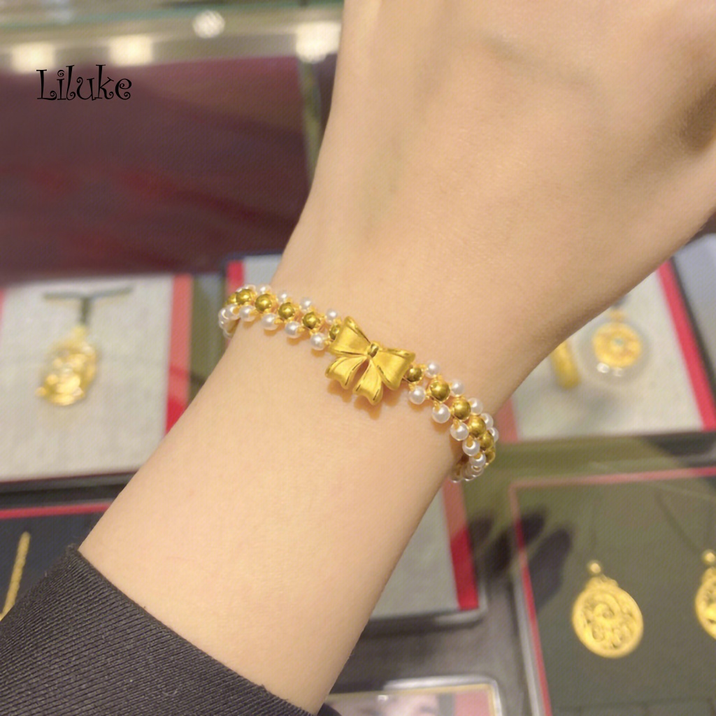 Vòng Tay Dây Bện Xỏ Hạt Ngọc Trai Giả Xỏ Hạt Thủ Công Có Thể Điều Chỉnh