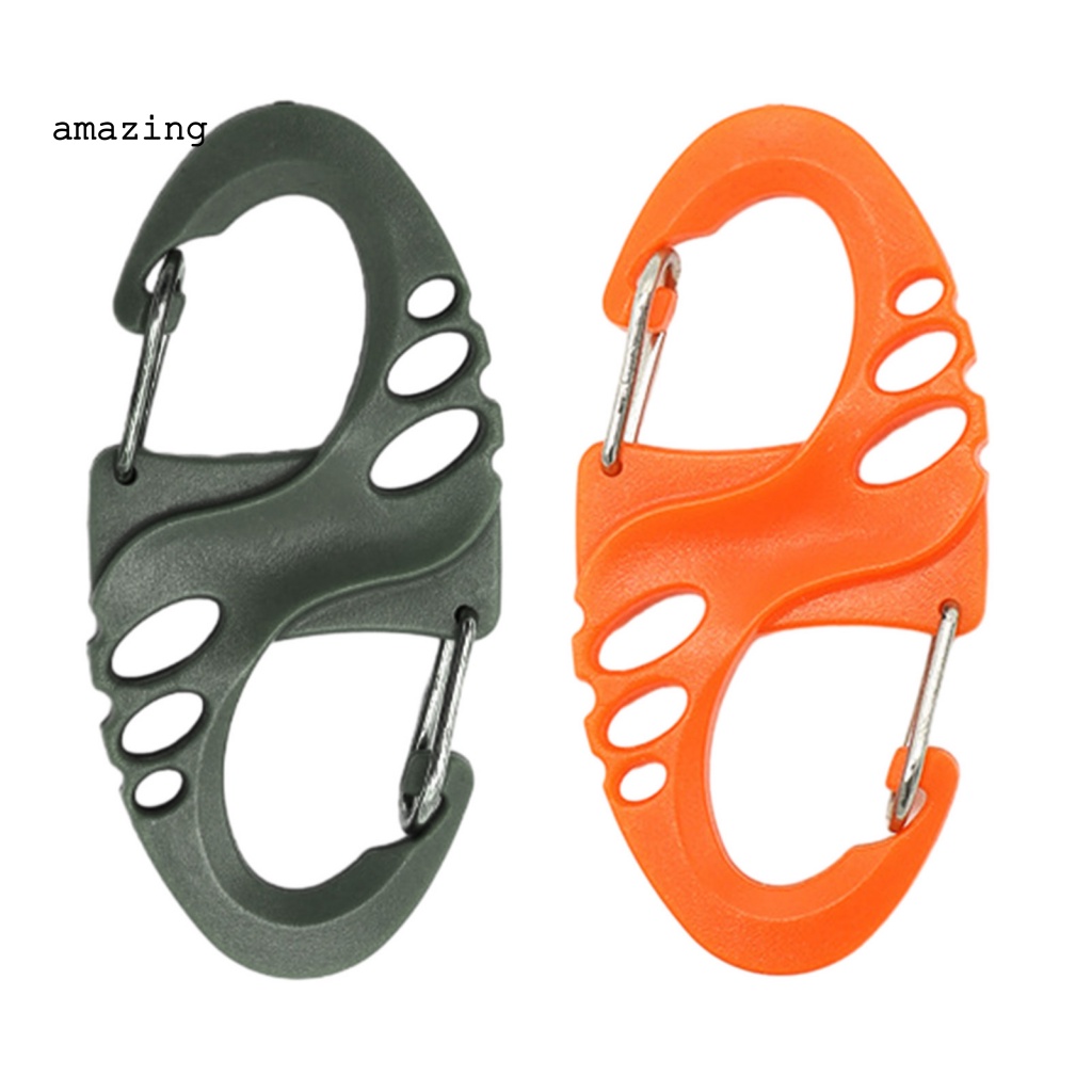 Set 5 Móc Khóa Chữ S Mini Bằng Nhựa Và Thép Gọn Nhẹ Tiện Dụng Cho Hoạt Động Leo Núi Ngoài Trời