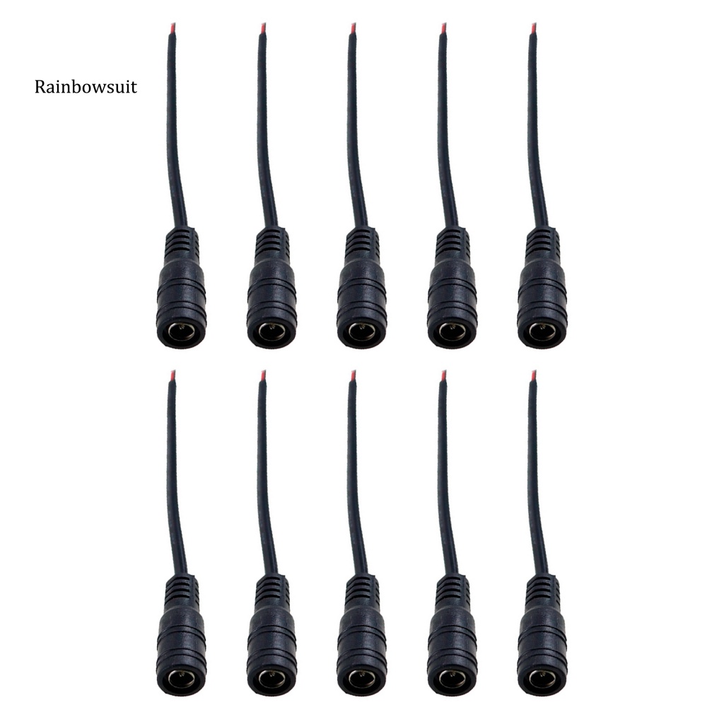 Set 10 Đầu Nối Nguồn DC An Toàn Bền Bỉ Kích Thước 5.5x2.1mm DC Dành Cho TV / Camera