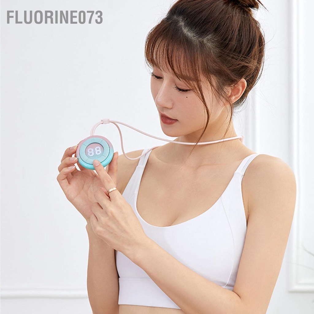 Fluorine073 Máy mát xa cổ hình mặt dây chuyền có nhiệt mini cầm tay để thư giãn